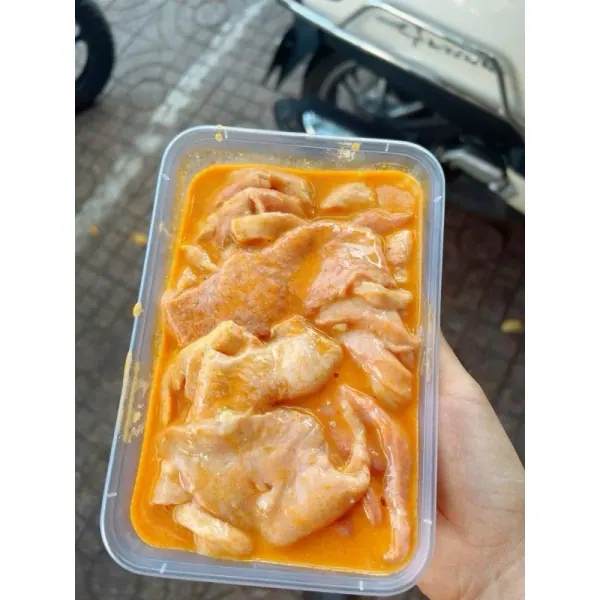 Ảnh Vú heo ướp BBQ - Tiệm Thịt Heo Bé Sáu
